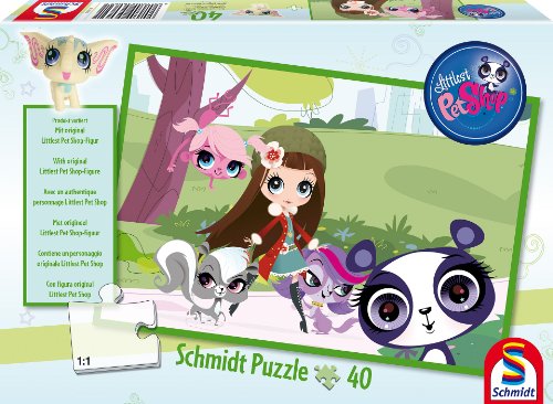 Schmidt Spiele 56062 - Hasbro, Puzzle Littlest Pet Shop: Spaziergang im Park, 40 Teile von Schmidt