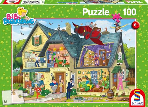 Schmidt Spiele 56151 Bibi Blocksberg, Bei Blocksbergs ist was los, 100 Teile Kinderpuzzle von Schmidt