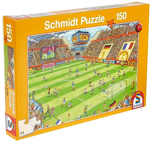 Schmidt Spiele 56358 Fußball Finale im Fußballstadion, Kinderpuzzle, 150 Teile, Bunt von Schmidt