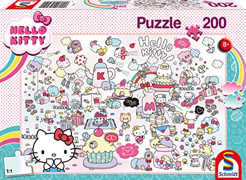 Schmidt Spiele 56410 Hello Kitty, Kittys Welt, 200 Teile Kinderpuzzle, Bunt von Schmidt