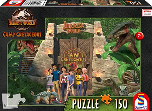 Schmidt Spiele Jurassic World, Neue Abenteuer, Camp Kreidezeit, 150 Teile Kinderpuzzle von Schmidt