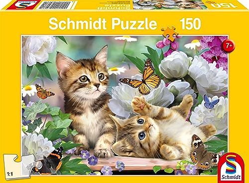 Schmidt Spiele 56468 Verspielte Katzenbabys, 150 Teile Kinderpuzzle von Schmidt