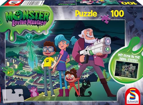 Schmidt Spiele 56476 Monster Loving Maniacs, Nacht über Gruselbruch, 100 Teile Kinderpuzzle von Schmidt