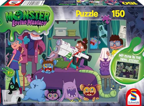 Schmidt Spiele 56477 Monster Loving Maniacs, BO als Monsterjäger, 150 Teile Kinderpuzzle, bunt von Schmidt