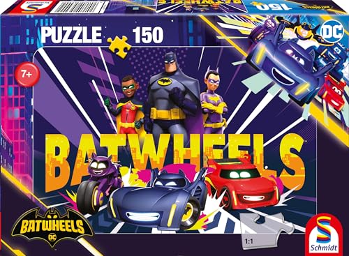 Schmidt Spiele 56490 Batwheels, Ready to Roll – Bereit für das Abenteuer!, 150 Teile Kinderpuzzle von Schmidt