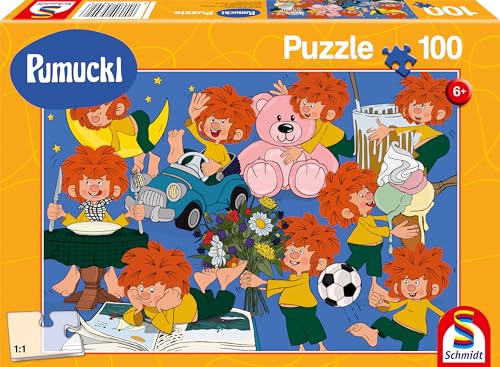 Schmidt Spiele 56492 Spaß mit Pumuckl, 100 Teile Kinderpuzzle von Schmidt