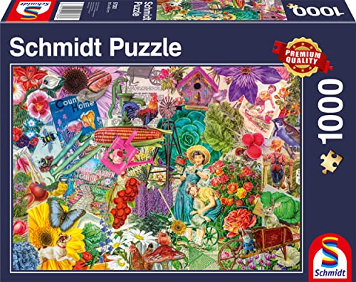 Schmidt Spiele 57383 Happy Gardening Puzzle 1000 Teile, Mehrfarbig, Large von Schmidt