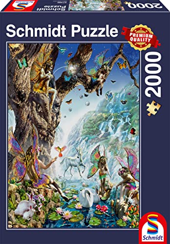 Schmidt Spiele 57386 Im Tal der Wasserfeen, 2000 Teile Puzzle, mehrfarbig, Einheitsgröße von Schmidt Spiele