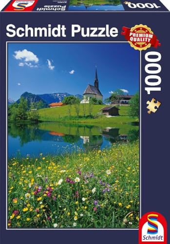 Schmidt Spiele 57391 Inzell, Einsiedlhof und Kirche St. Nikolaus, 1000 Teile Puzzle, Normal von Schmidt