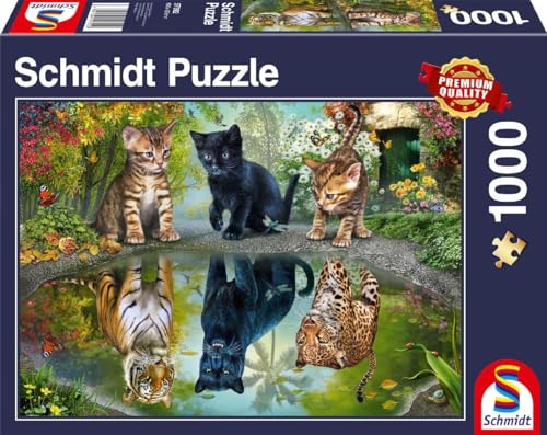 Schmidt Spiele 57392 Dream Big, Katzen, 1000 Teile Puzzle von Schmidt