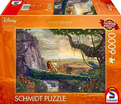 Schmidt Spiele 57396 Thomas Kinkade, Disney, The Lion King, Return to Pride Rock​, 6000 Teile Puzzle von Schmidt