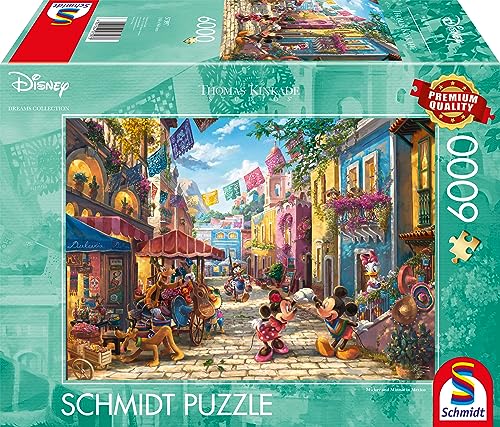 Schmidt Spiele 57397 Thomas Kinkade, Disney, Mickey and Minnie in Mexico, 6000 Teile Puzzle von Schmidt