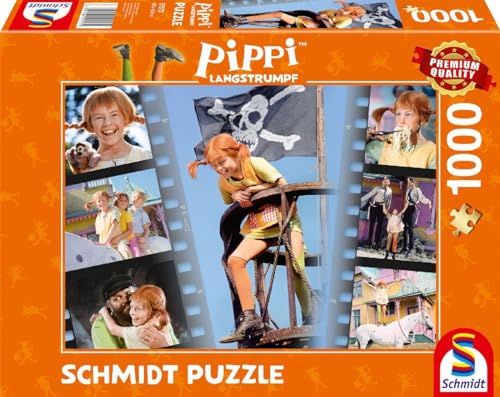 Schmidt Spiele 57573 Pippi Langstrumpf, Sei frech und wild und wunderbar, 1000 Teile Puzzle, Normal von Schmidt