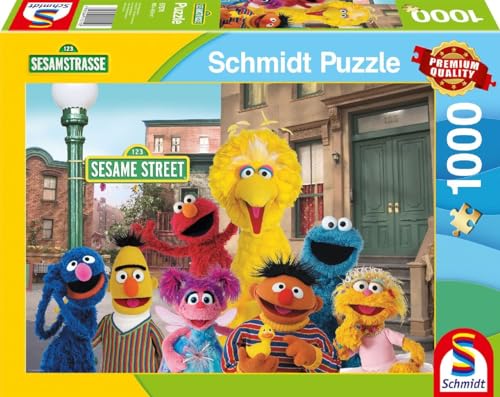 Schmidt Spiele 57574 Sesamstraße, EIN Wiedersehen mit Guten Alten Freunden, 1000 Teile Puzzle, Mehrfarbig, Normal von Schmidt