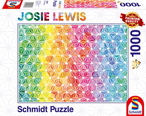 Schmidt Spiele 57579 Josie Lewis, Kunterbunte Dreiecke, 1000 Teile Puzzle, Normal von Schmidt Spiele