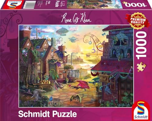 Schmidt Spiele Dragon 57584 Rose Cat Khan, Drachenpost, 1000 Teile Puzzle, Normal von Schmidt