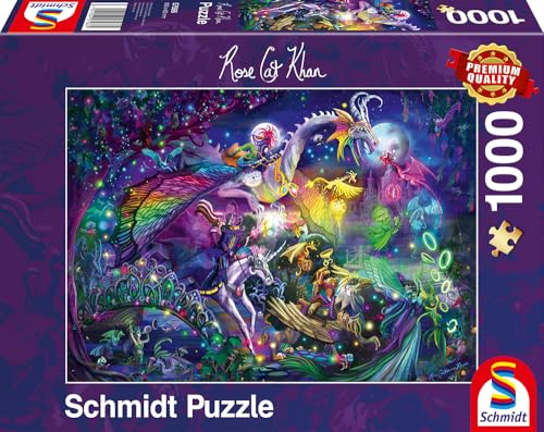 Schmidt Spiele 57586 Rose Cat Khan, Sommernachtszirkus, 1000 Teile Puzzle, Normal von Schmidt