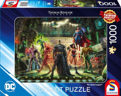 Schmidt Spiele 57591 Thomas Kinkade, The Justice League, 1000 Teile Puzzle, Normal von Schmidt