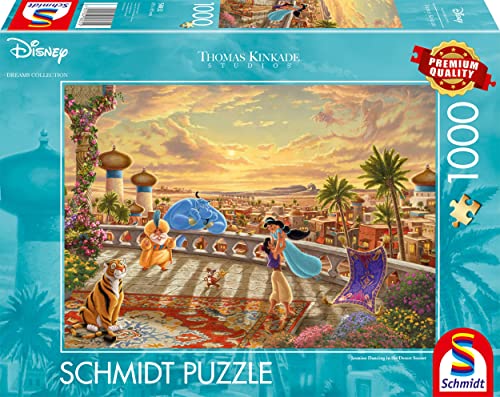 Schmidt Spiele 58032 Thomas Kinkade, Disney, Jasmine Dancing in The Desert Sunlight, 1000 Teile Puzzle, pappe von Schmidt