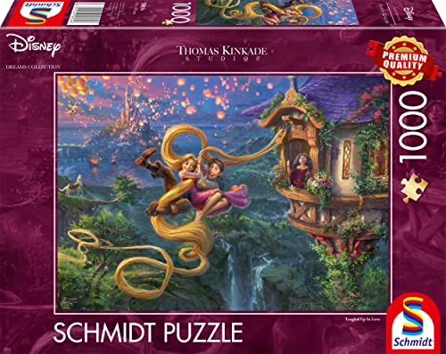 Schmidt Spiele 58034 Thomas Kinkade, Disney, Rapunzel Tangled up in Love, 1000 Teile Puzzle von Schmidt Spiele