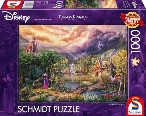 Schmidt Spiele 58037 Thomas Kinkade, Disney, Snow White and The Queen, 1000 Teile Puzzle, bunt von Schmidt