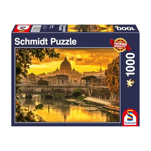 Schmidt Spiele 58393 Goldenes Licht über Rom, 1000 Teile Puzzle von Schmidt Spiele