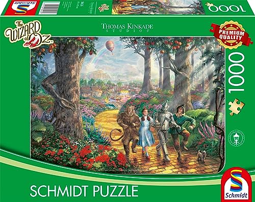 Schmidt Spiele 58426 Thomas Kinkade, Warner, Wizard of Oz, Follow the yellow Brick Road, 1000 Teile Puzzle von Schmidt