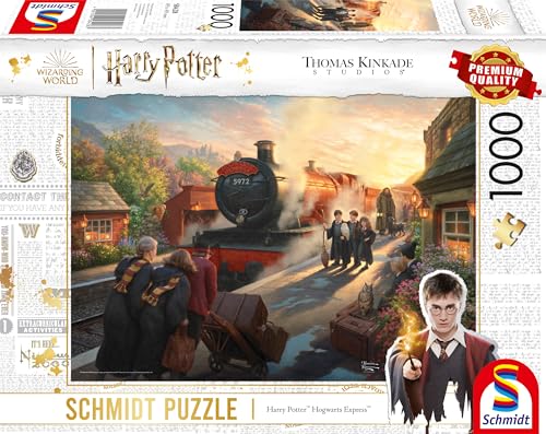 Schmidt Spiele 58428 Thomas Kinkade, Wizarding World, Harry Potter, Hogwarts Express, 1000 Teile Puzzle, bunt von Schmidt Spiele