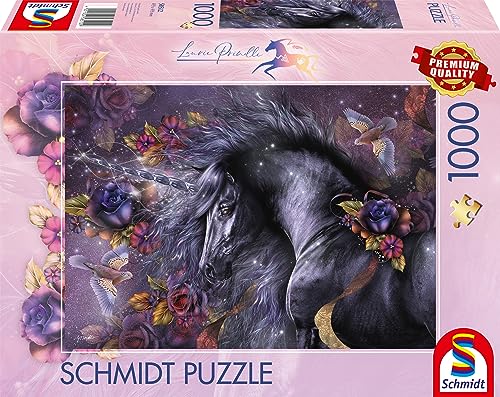 Schmidt Spiele 58512 Laurie Prindle, Blaue Rose, 1000 Teile Puzzle von Schmidt