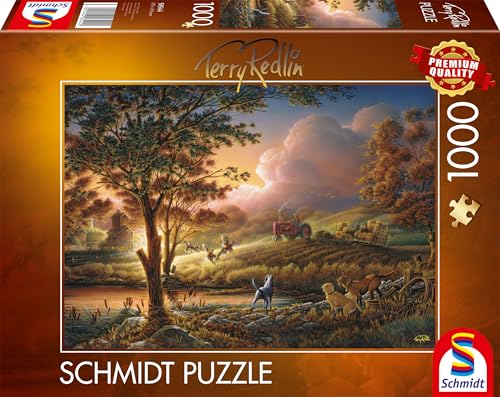 Schmidt Spiele 58544 Sonnengold über Reifen Feldern, Terry Redlin, 1000 Teile Puzzle von Schmidt