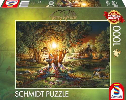 Schmidt Spiele 58547 Prächtiges Frühlingsleuchten, Terry Redlin, 1000 Teile Puzzle, Mehrfarbig von Schmidt