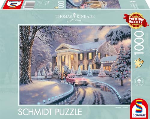 Schmidt Spiele 58781 Thomas Kinkade, Graceland Christmas, 1000 Teile Puzzle, bunt von Schmidt