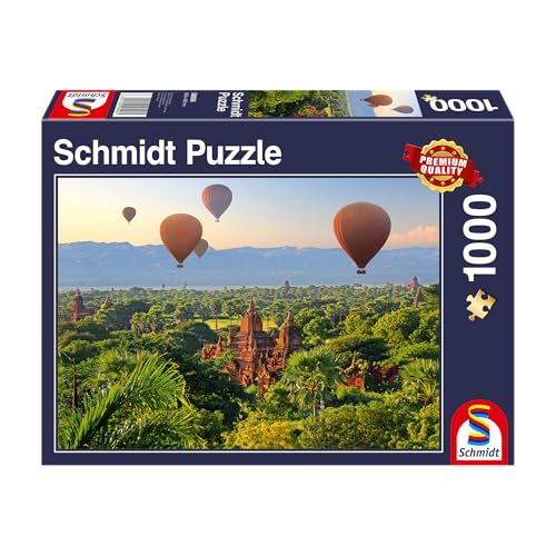 Schmidt Spiele 58956 Heißluftballons, Mandalay, Myanmar, 1000 Teile Puzzle von Schmidt