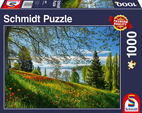 Schmidt Spiele 58967 Frühlingsallee zur Tulpenblüte, Insel Mainau, 1000 Teile Puzzle von Schmidt