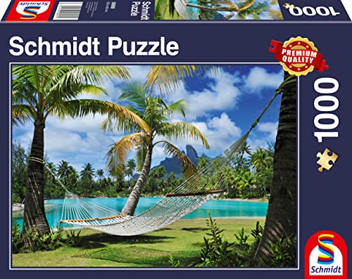 Schmidt Spiele 58969 Auszeit unter Palmen, 1000 Teile Puzzle von Schmidt