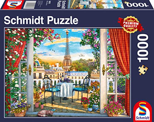 Schmidt Spiele 58976 Terasse in Paris, 1.000 Teile Puzzle, bunt von Schmidt