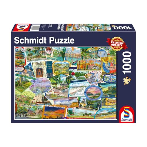 Schmidt Spiele 58984 Reise-Sticker, 1.000 Teile Puzzle, bunt von Schmidt