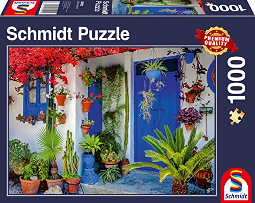 Schmidt Spiele 58992 Mediterrane Haustür, 1000 Teile Puzzle von Schmidt