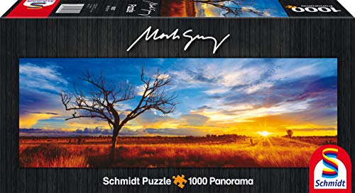 Schmidt Spiele 59287 - Mark Gray, Panoramapuzzle, Desert Oak at Sunset, Northern Territory, Australia, 1000 Teile von Schmidt