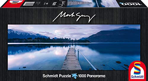 Schmidt Spiele 59291 - Mark Gray, Panoramapuzzle, Lake Wakatipu, New Zealand, 1000 Teile von Schmidt