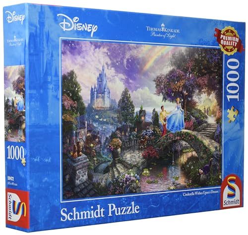 Schmidt Spiele 59472 Thomas Kinkade, Disney Cinderella, 1000 Teile Puzzle von Schmidt Spiele