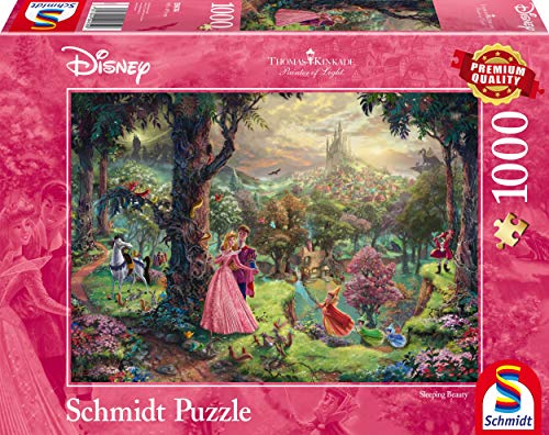 Schmidt Spiele 59474 Thomas Kinkade, Disney, Dornröschen, 1000 Teile Puzzle von Schmidt