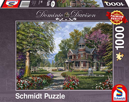 Schmidt Spiele 59617 Dominic Davison, Herrenhaus mit Türmchen, 1000 Teile Puzzle, Bunt von Schmidt