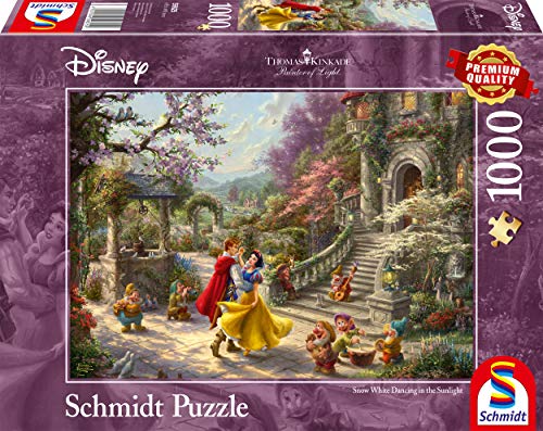 Schmidt Spiele 59625 Thomas Kinkade, Disney, Schneewittchen, Tanz mit dem Prinzen, 1000 Teile Puzzle von Schmidt