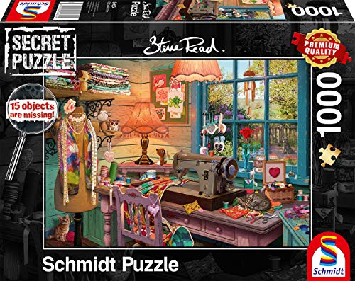 Schmidt Spiele 59654 Secret Puzzles, Im Nähzimmer, 1000 Teile Puzzle von Schmidt