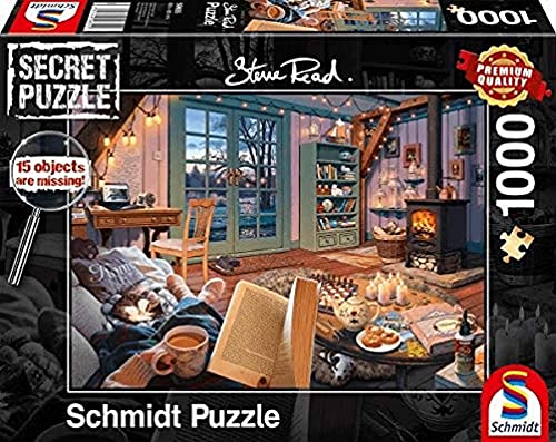 Schmidt Spiele 59655 Im Ferienhaus, 1000 Teile Secret Puzzle von Schmidt