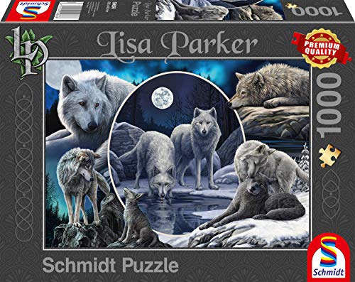 Schmidt Spiele 59666 Lisa Parker, Prächtige Wölfe, 1000 Teile Puzzle von Schmidt