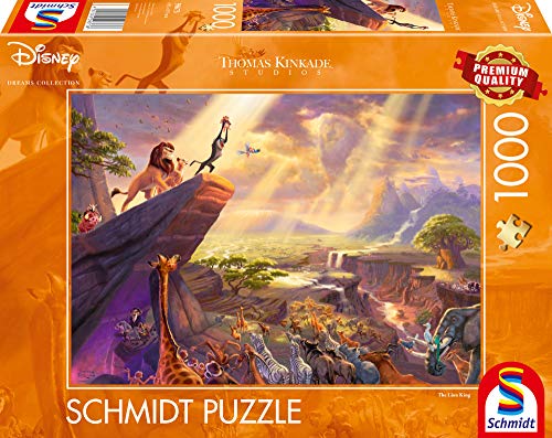 Schmidt Spiele 59673 Thomas Kinkade, Disney, König der Löwen, 1000 Teile Puzzle von Schmidt