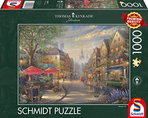 Schmidt Spiele 59675 Thomas Kinkade, Cafe in München, 1000 Teile Puzzle von Schmidt