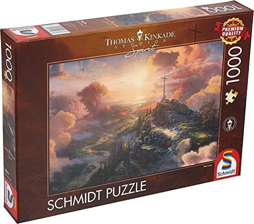 Schmidt Spiele 59679 Thomas Kinkade, Spirit, Das Kreuz, 1.000 Teile Puzzle von Schmidt